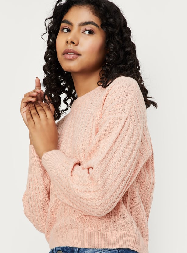 Buy Women Cable Knit Sweater Online at just Rs. 899.0