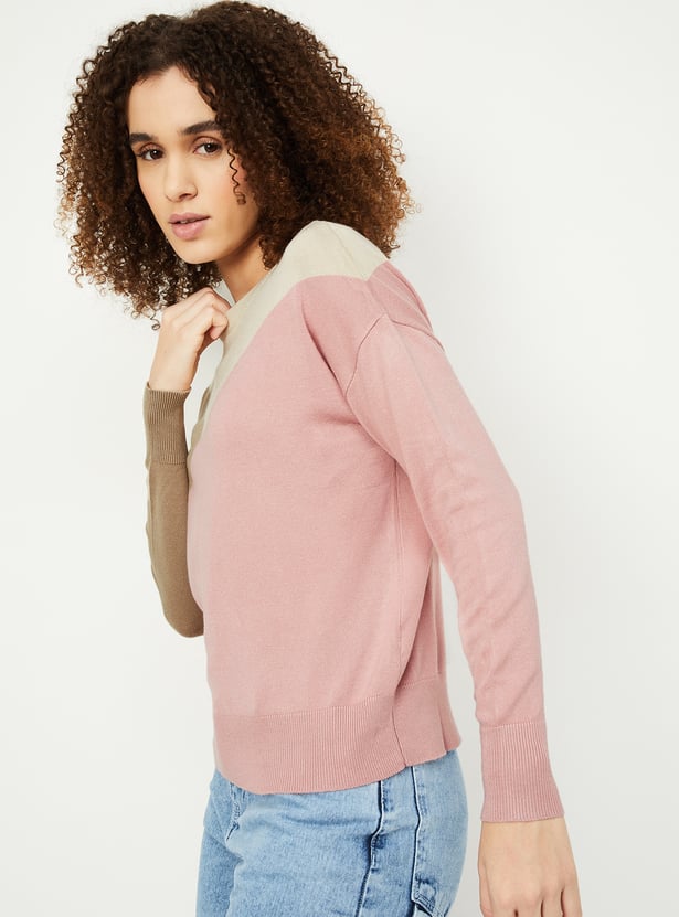 Women Colourblocked Sweater