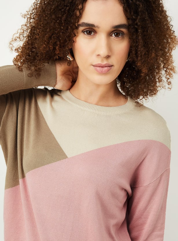 Women Colourblocked Sweater