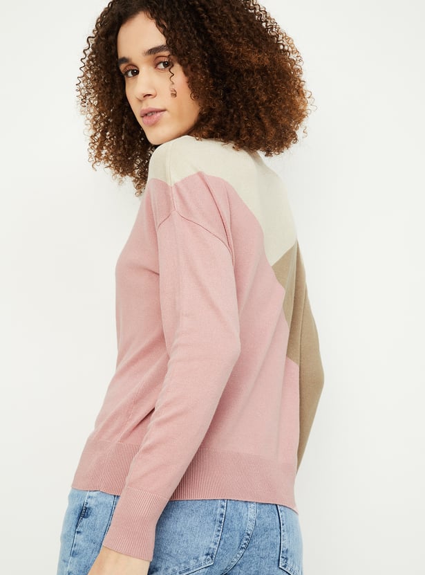 Women Colourblocked Sweater