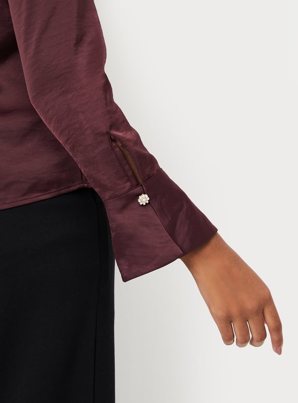 Kalki x Max Women Solid Ruffle Blouse