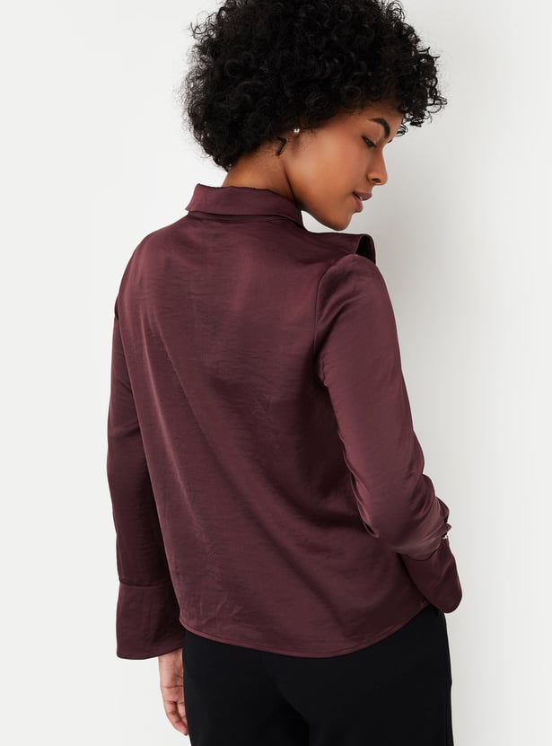 Kalki x Max Women Solid Ruffle Blouse