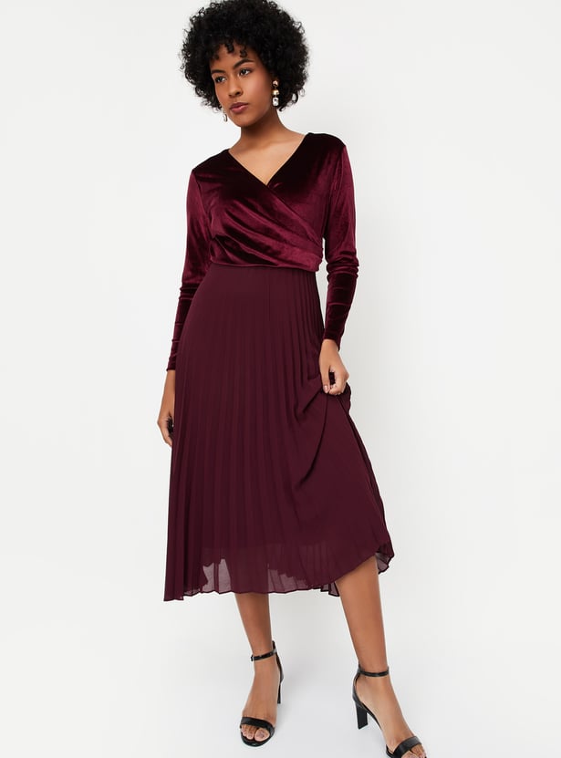 Kalki x Max Women Pleated Wrap Dress