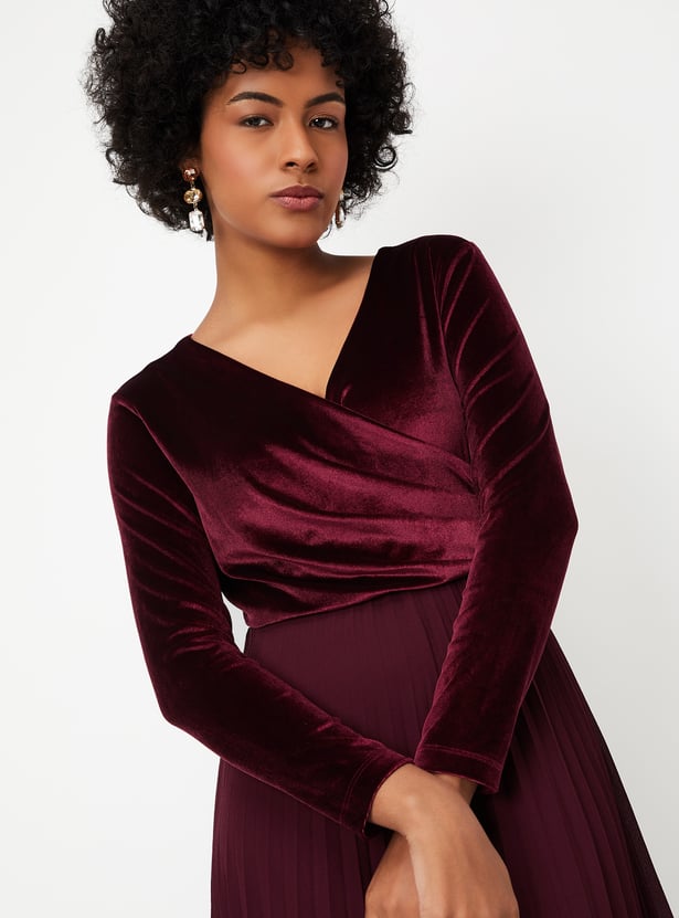 Kalki x Max Women Pleated Wrap Dress