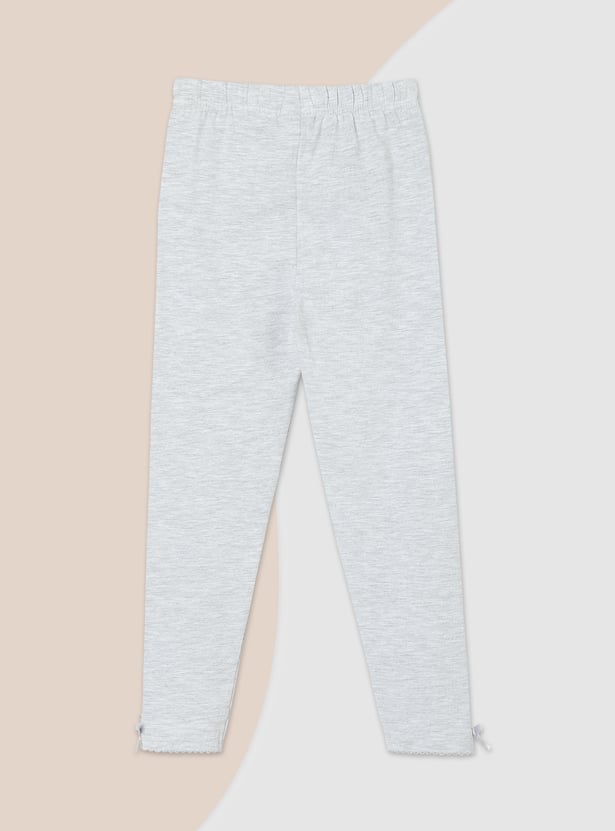 Girls Solid Full-Length Leggings - Pack of 3