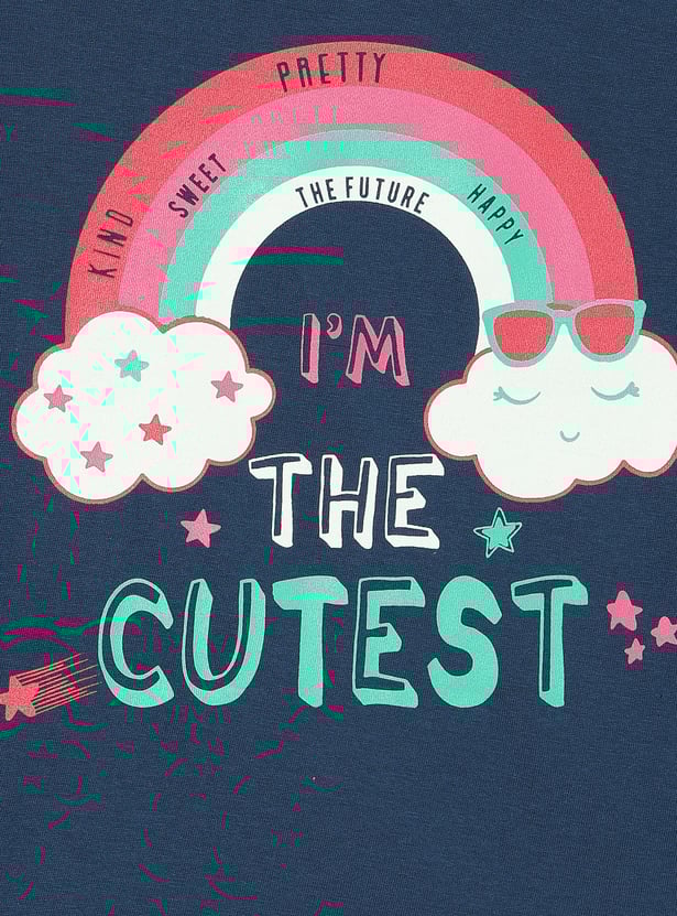 Girls Graphic Printed T-shirt - Pack of 5