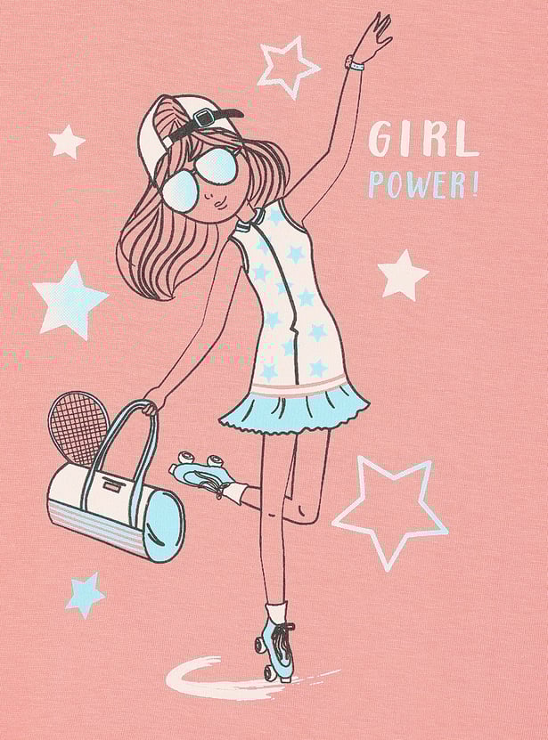 Girls Graphic Printed T-shirt - Pack of 5