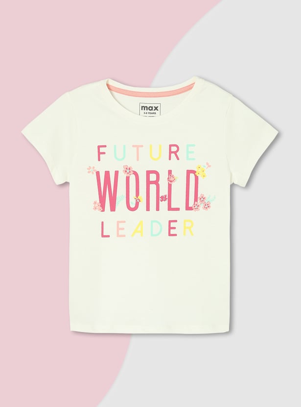 Girls Graphic Printed T-shirt - Pack of 5