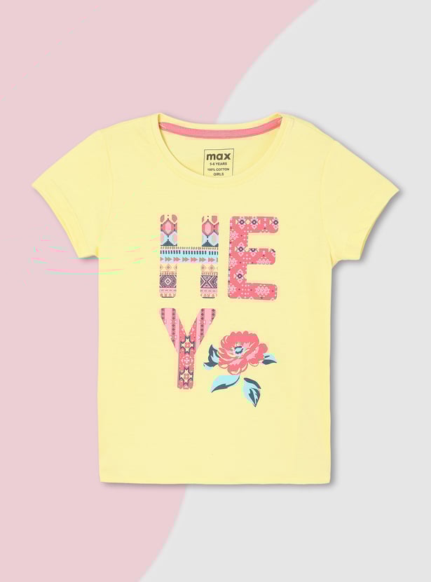 Girls Graphic Printed T-shirt - Pack of 5