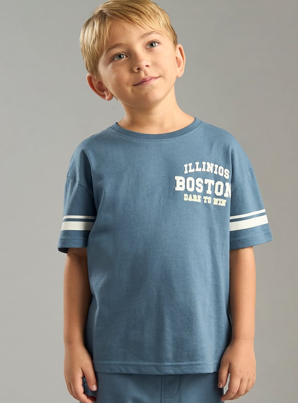 Boys Printed Shorts Set