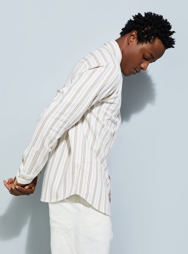 Buy URB_N Men Regular Fit Striped Casual Shirt Online at just Rs