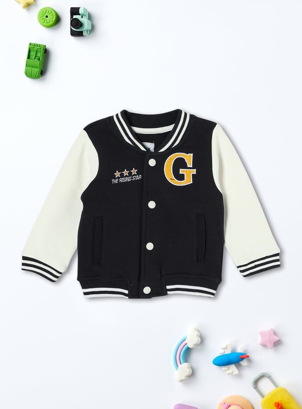 Boys Colourblocked Varsity Jacket