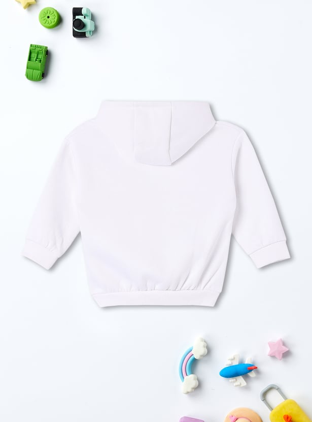 Boys Snoopy Print Hooded Sweatshirt