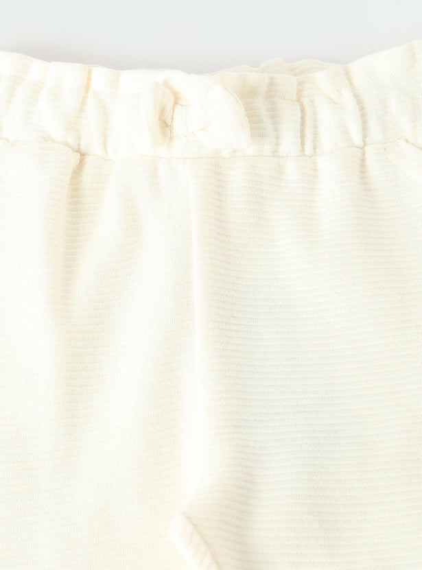 Girls Textured Knit Trousers
