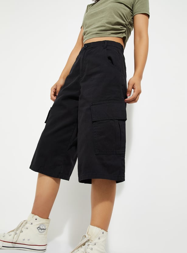 ALAYA F x URB_N Women Solid Cargo Shorts