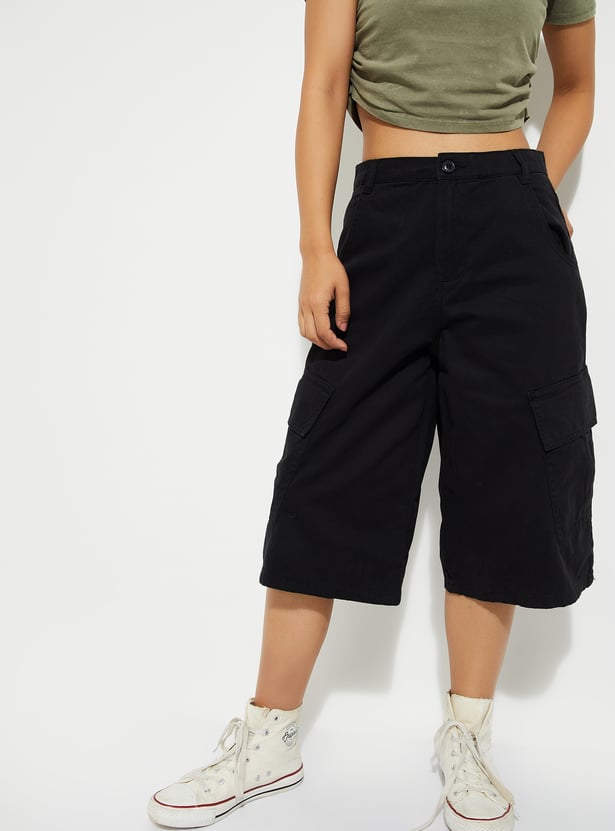 ALAYA F x URB_N Women Solid Cargo Shorts