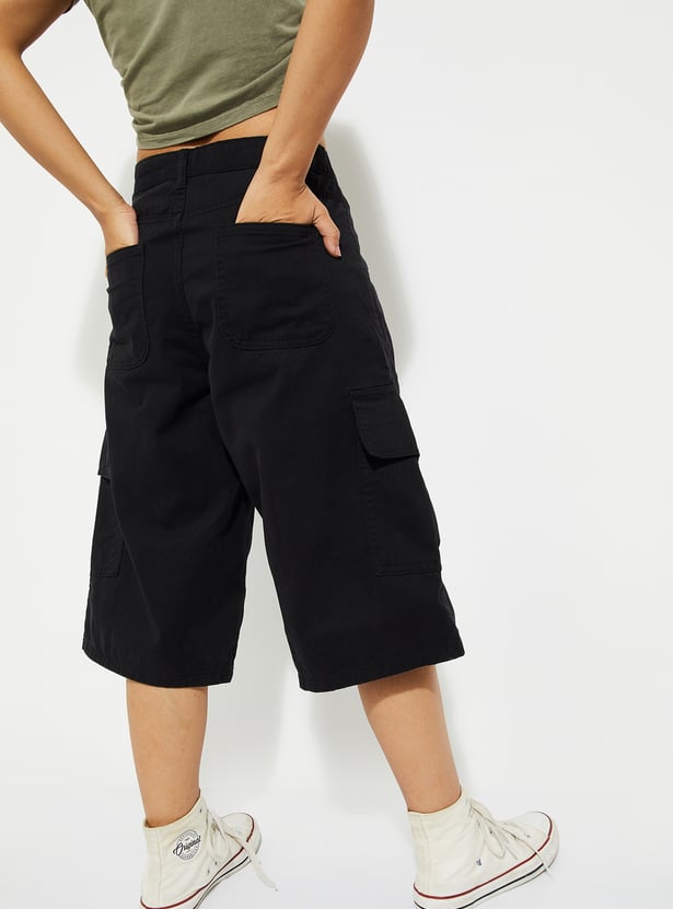 ALAYA F x URB_N Women Solid Cargo Shorts