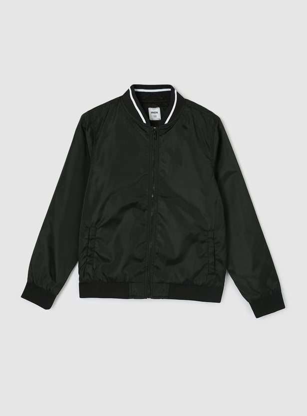 Boys Solid Bomber Jacket