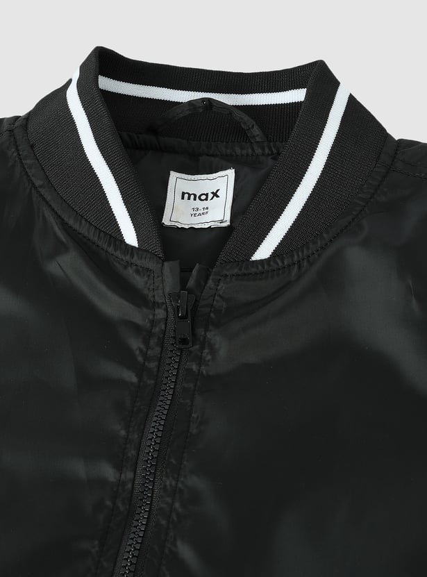 Boys Solid Bomber Jacket