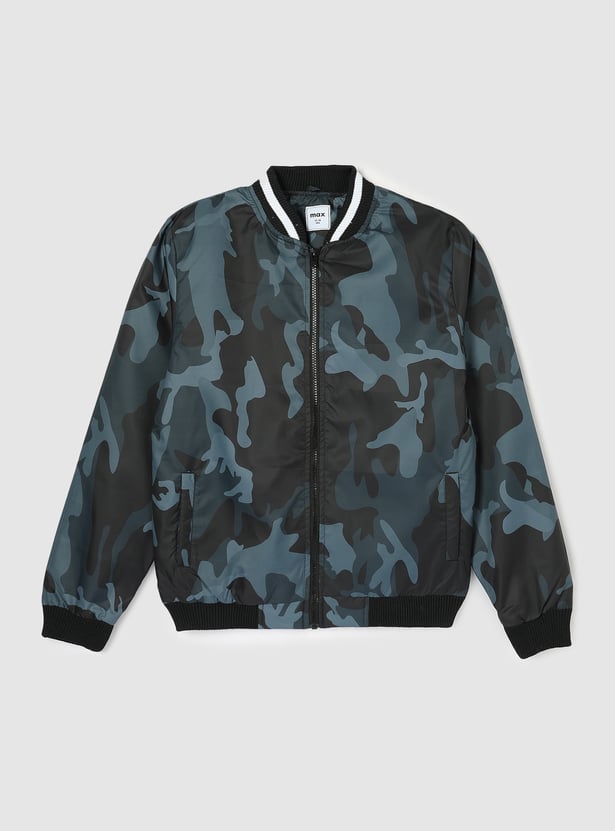 Boys Printed Bomber Jacket