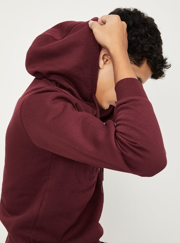 Boys Embossed Hooded Sweatshirt