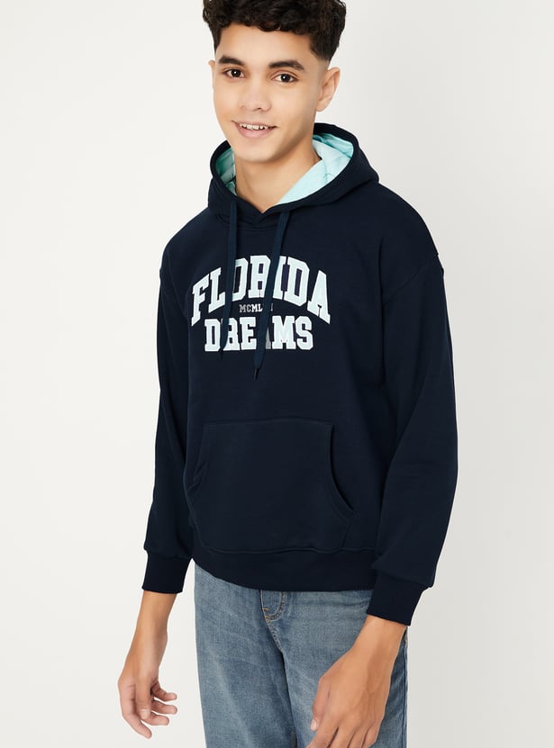 Boys Printed Hooded Sweatshirt