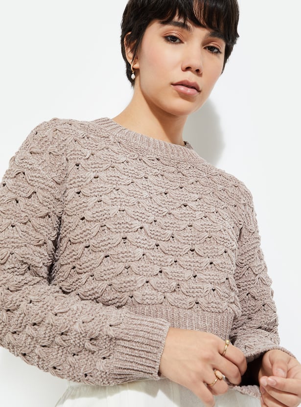 URB_N Women Chenille Knit Sweater