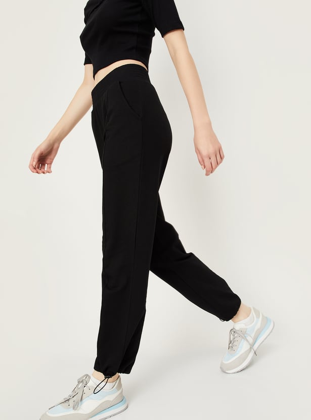 Women Solid Athleisure Joggers