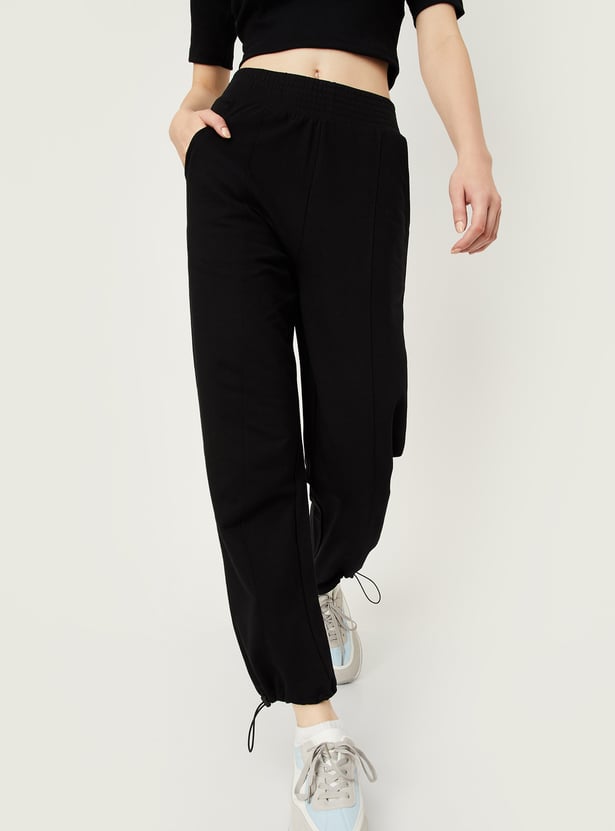 Women Solid Athleisure Joggers