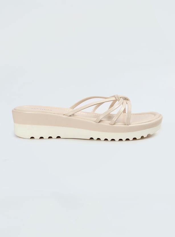 Women Solid Strappy Wedges
