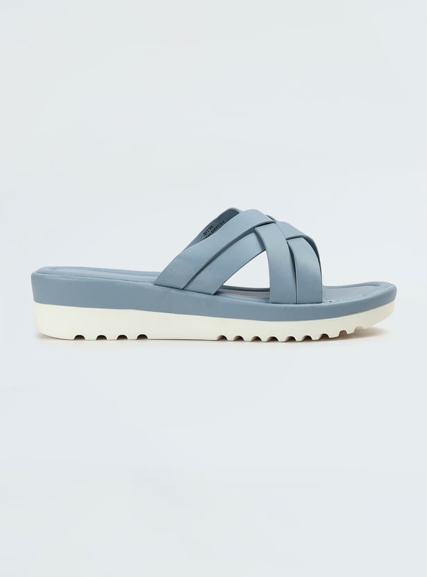 Women Solid Open-Toe Wedges