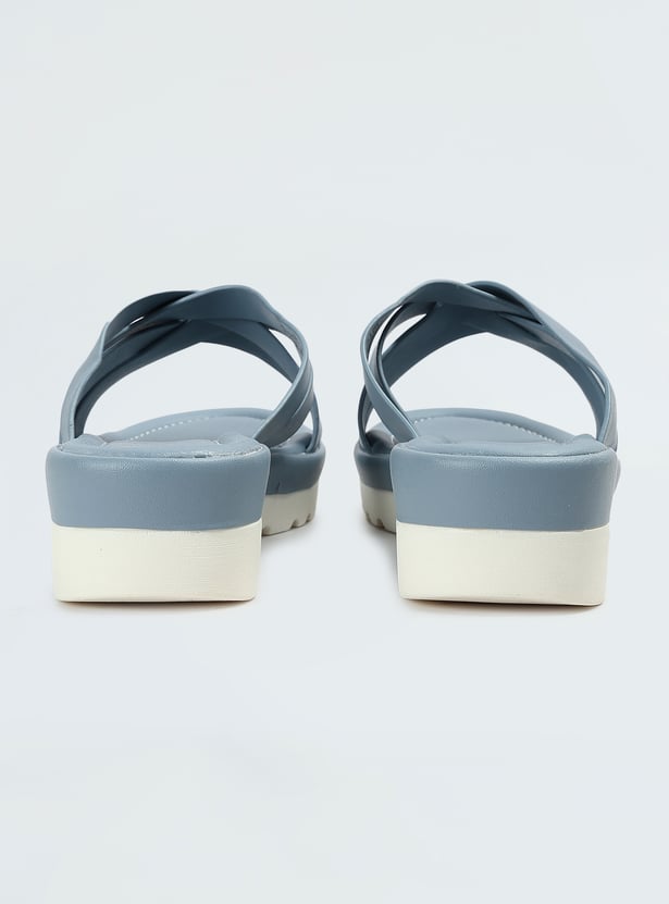 Women Solid Open-Toe Wedges