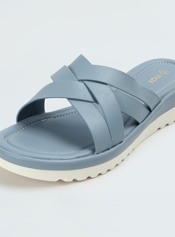 Women Solid Open-Toe Wedges