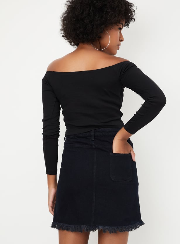 Women Wednesday Printed Off-Shoulder Top