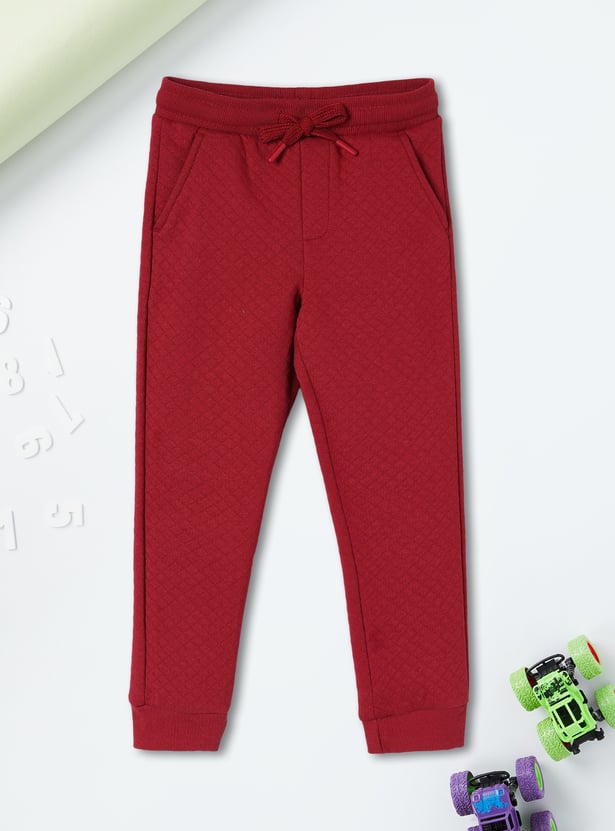 Boys Geometric Knit Joggers