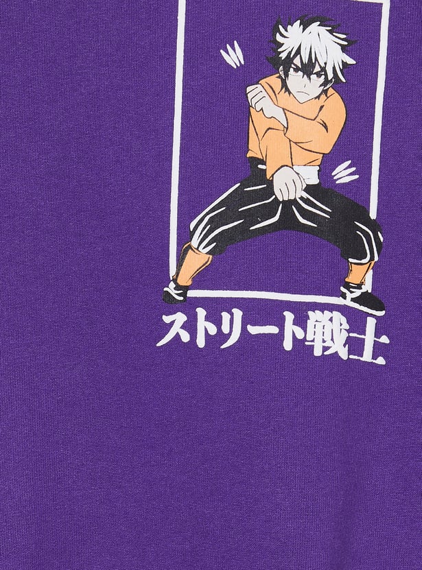 Boys Anime Printed Sweatshirt