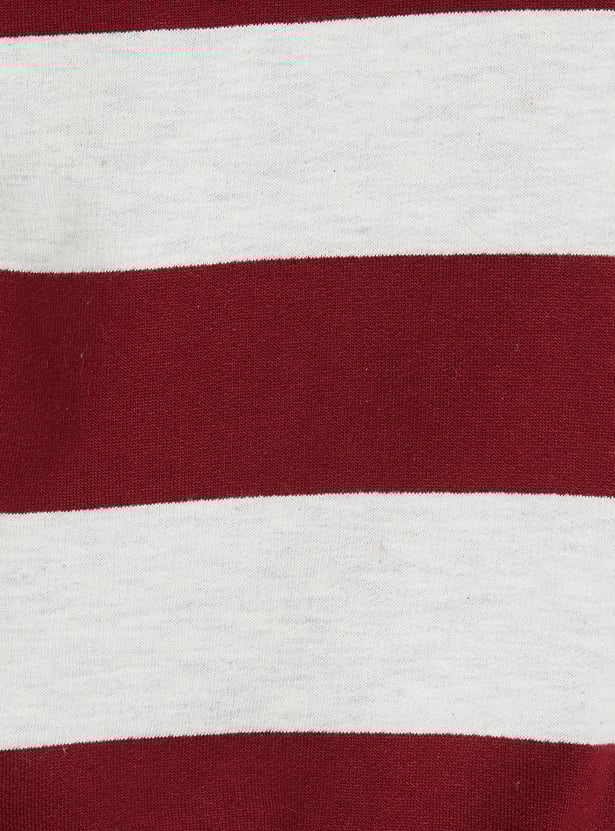 Boys Striped Hooded Sweatshirt