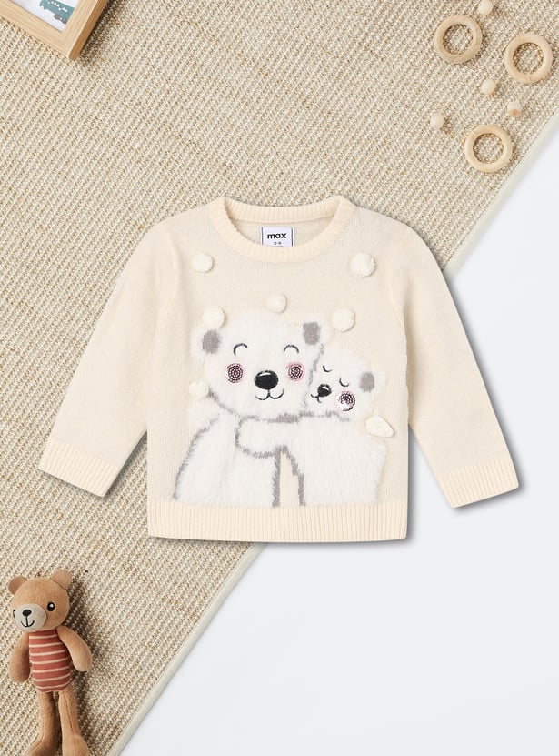Girls Pom Pom Sweater