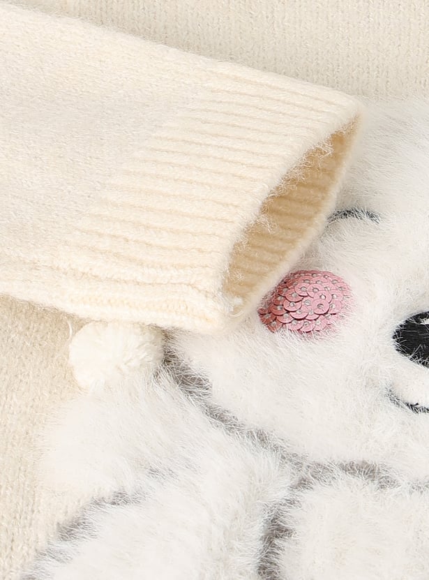 Girls Pom Pom Sweater