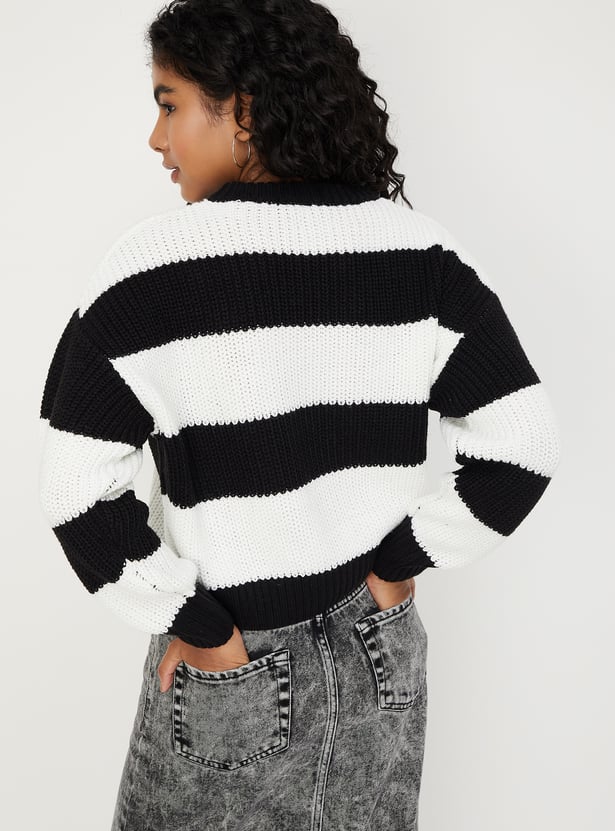 Women Striped Knitted Sweater