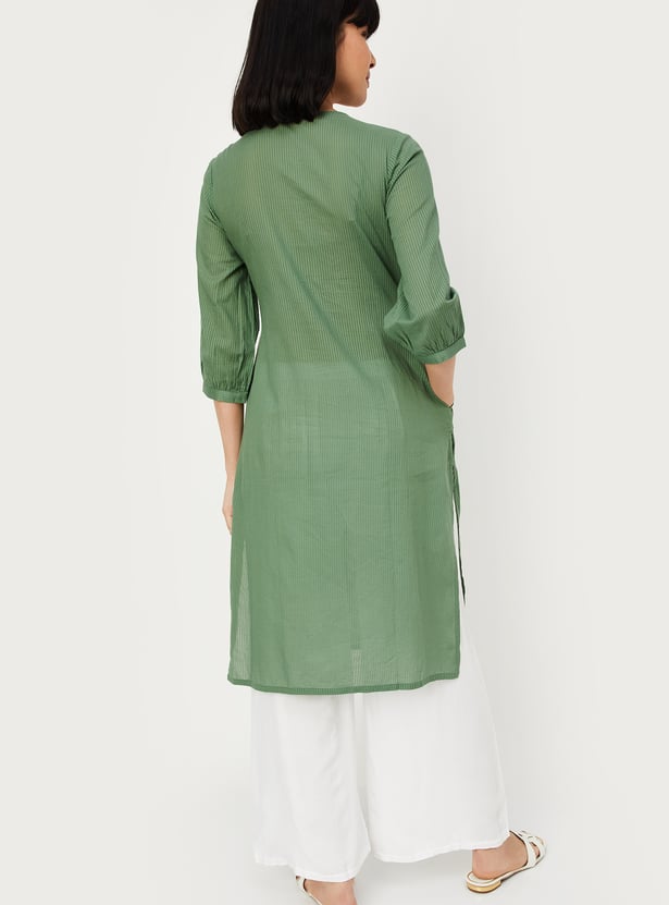 Women Striped Straight Kurta