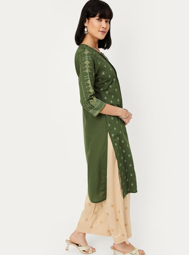 Women Printed Straight Kurta