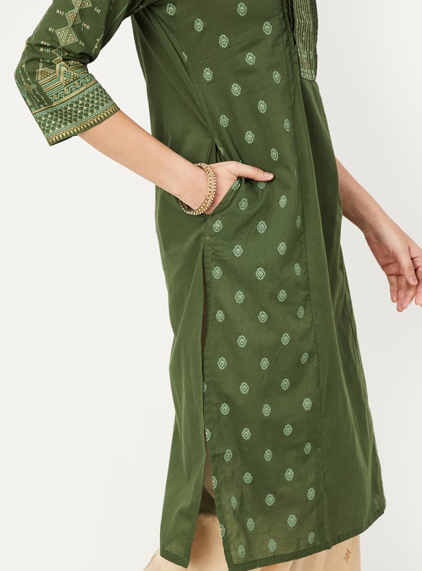 Women Printed Straight Kurta