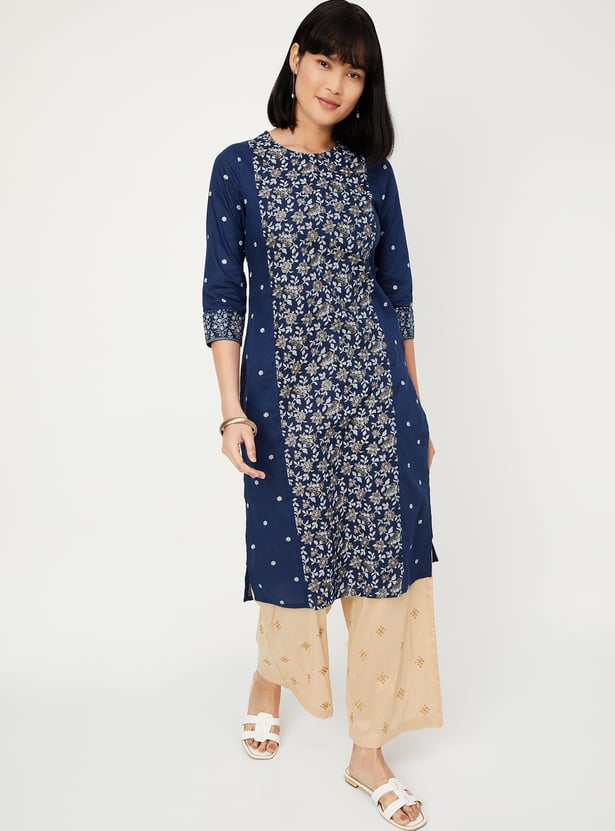 Women Floral Printed Straight Kurta