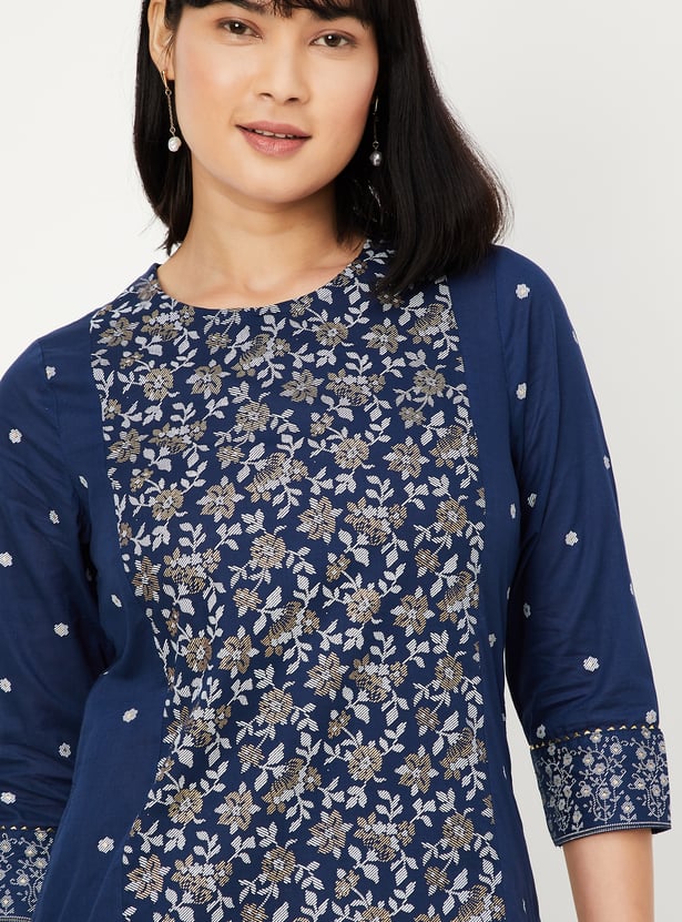 Women Floral Printed Straight Kurta