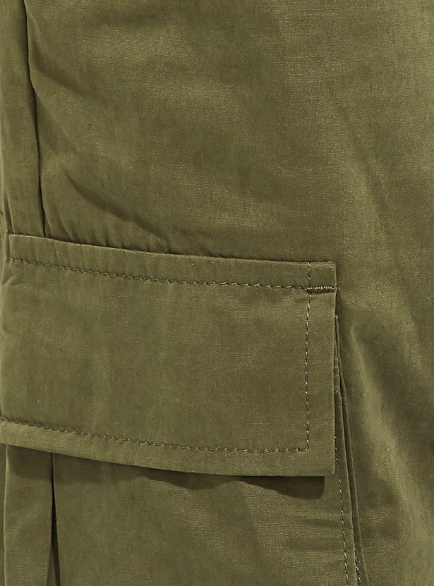 URB_N Men Relaxed Fit Solid Cargo Joggers