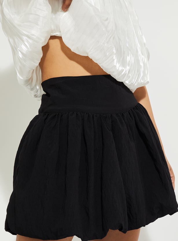 ALAYA F x URB_N Women Solid Balloon Skirt