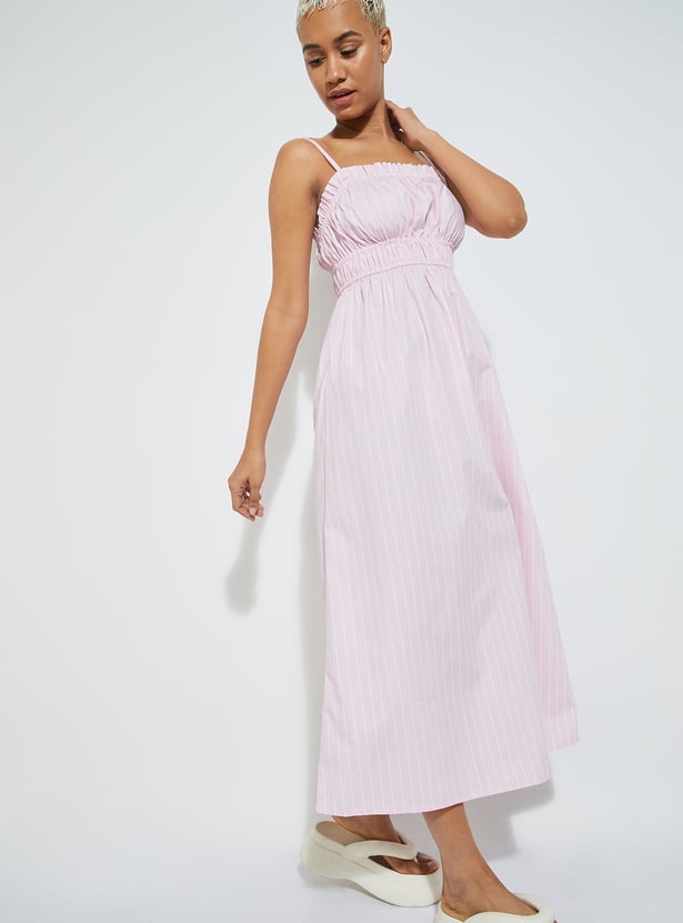 ALAYA F x URB_N Women Striped Maxi Dress