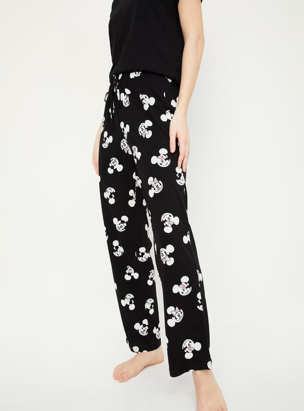 Women Mickey Mouse Printed Pyjamas