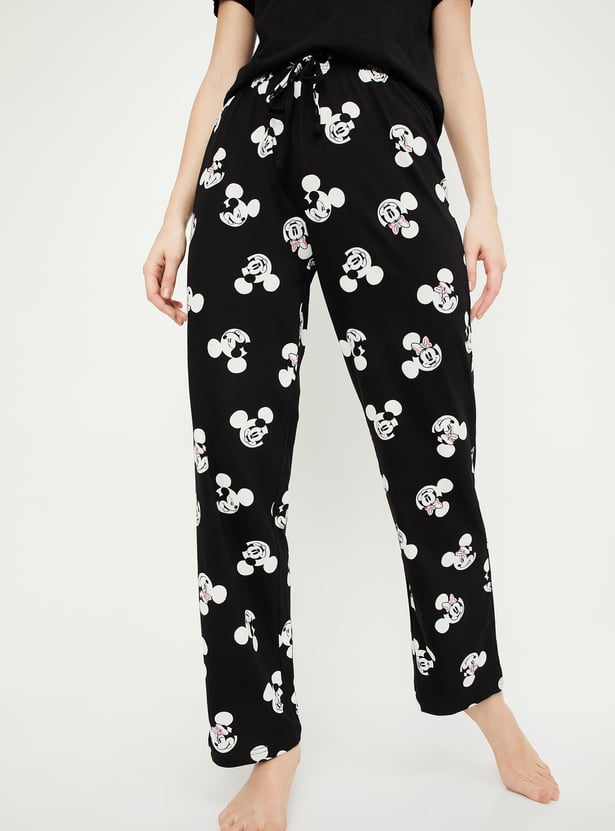 Women Mickey Mouse Printed Pyjamas